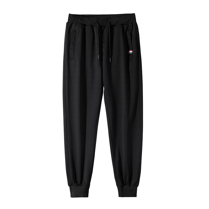 Men's Slim-Fit Jogging Pants with Elastic Ribbed Waistband, Drawstring and Zipper Pockets Fashion Glam