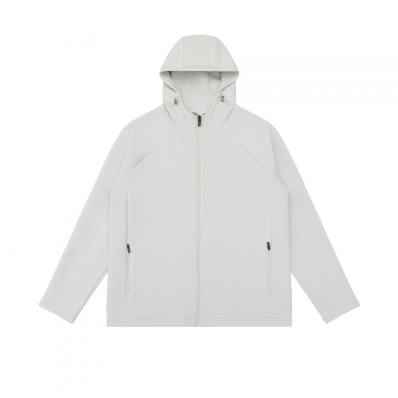 Unisex Light Hoodie Zip Jacket made of technical fleece with raglan sleeves Fashion Glam