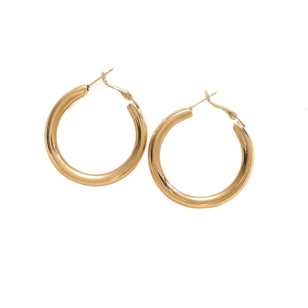 Women's hoop earrings made of high-quality stainless steel with elegant design Fashion Glam