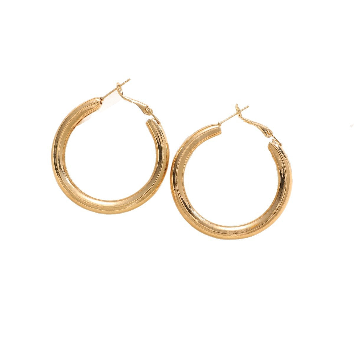 Women's hoop earrings made of high-quality stainless steel with elegant design Fashion Glam