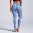 Women's Sculpting High Waist Skinny Jeans with V-Shaped Waist Fashion Glam