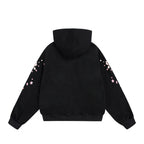 Unisex Oversize Hoodie with Cherry Blossom Print, Kangaroo Pocket and Loose Fit Fashion Glam