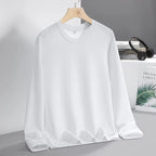 Men's finely structured round neck knitted pullover with check pattern and casual cut Fashion Glam