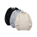 Unisex Soft Mélange Crew Neck Sweater made of Organic Cotton Blend with Boxy Fit and Wide Ribbed Cuffs Fashion Glam