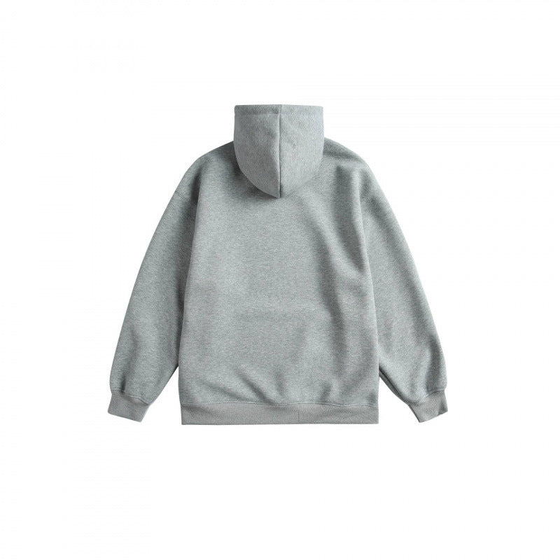 Unisex Oversized Hoodie with Kangaroo Pocket, Logo Print and Wide Ribbed Hem Fashion Glam