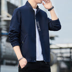 Men's Lightweight Urban Tech Blouson with Nanocoating, Stand Collar and Concealed Zipper Pockets Fashion Glam