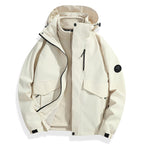 Men's Lightweight Softshell Rain Jacket with Detachable Fleece Lining, Sealed Seams and Multifunctional Pockets Fashion Glam