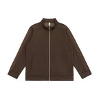 Unisex Boxy Training Jacket with full zip, stand-up collar and inset side piping Fashion Glam