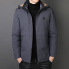 Men's transitional jacket with teddy lining, windproof outer shell and hood Fashion Glam