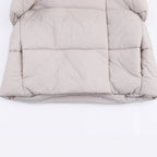 Women short cut oversized quilted jacket with high wrap collar and padded lining Fashion Glam