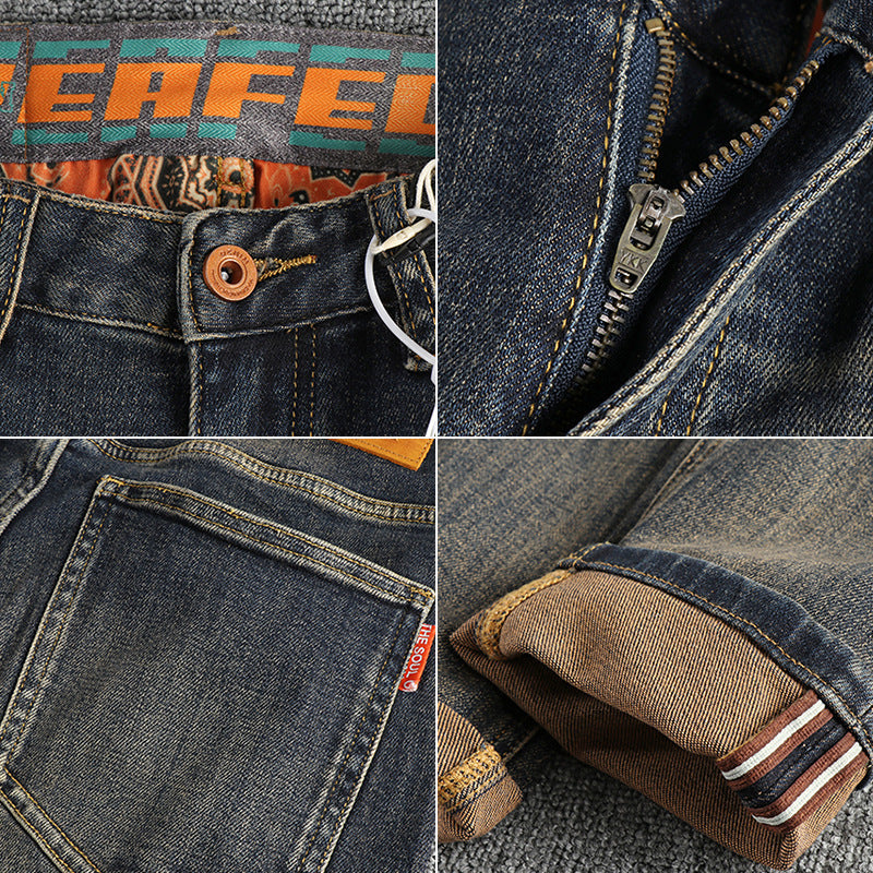 Men's Slim-Fit Jeans with Casual Used-Look Fashion Glam