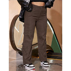 Ladies Utility Cargo Chino with multiple flap pockets and drawstring hem Fashion Glam