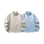 Unisex Oversized Shirt Jacket with concealed button placket, boxy silhouette and rounded hem Fashion Glam