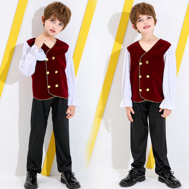 Boys' fairytale costume with detail-loving shirt and pants Fashion Glam