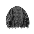 Unisex Structured Boxy Cardigan with Check Pattern Fashion Glam
