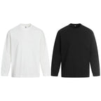 Unisex Long Sleeve Oversized Basic Shirt with Round Neck Fashion Glam