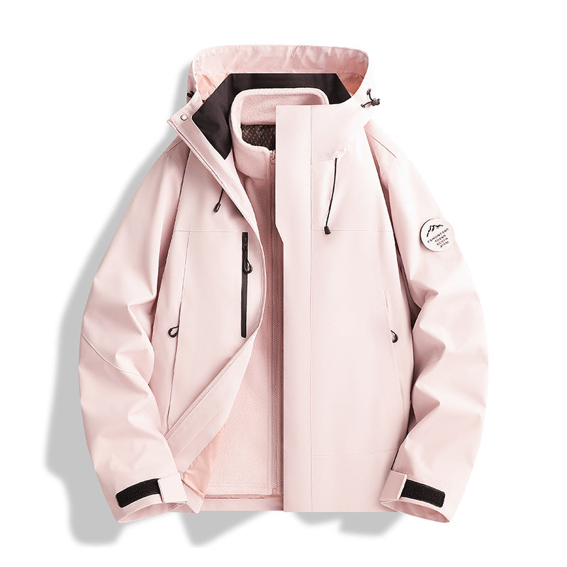 Men's Breathable, Waterproof Softshell Jacket with Fleece Lining and Hood Fashion Glam