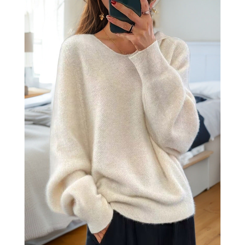 Women cozy Cashmere Sweater Fashion Glam