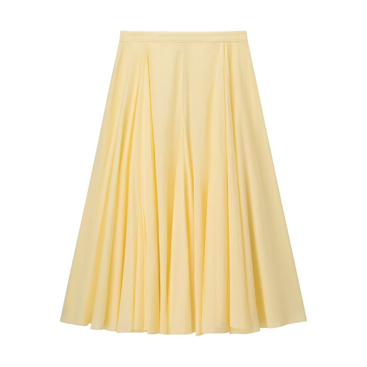 Women's Flowing A-Line Maxi Skirt with Fine Pleats and High Waist Fashion Glam