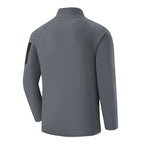Men's Breathable Functional Long Sleeve Shirt with Stand Collar, 1/4 Zipper and Sleeve Utility Pocket Fashion Glam