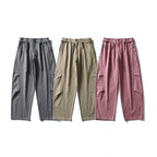 Men's Utility Cargo Pants in a wide Relaxed Fit with drawstring waistband and patch leg pockets Fashion Glam