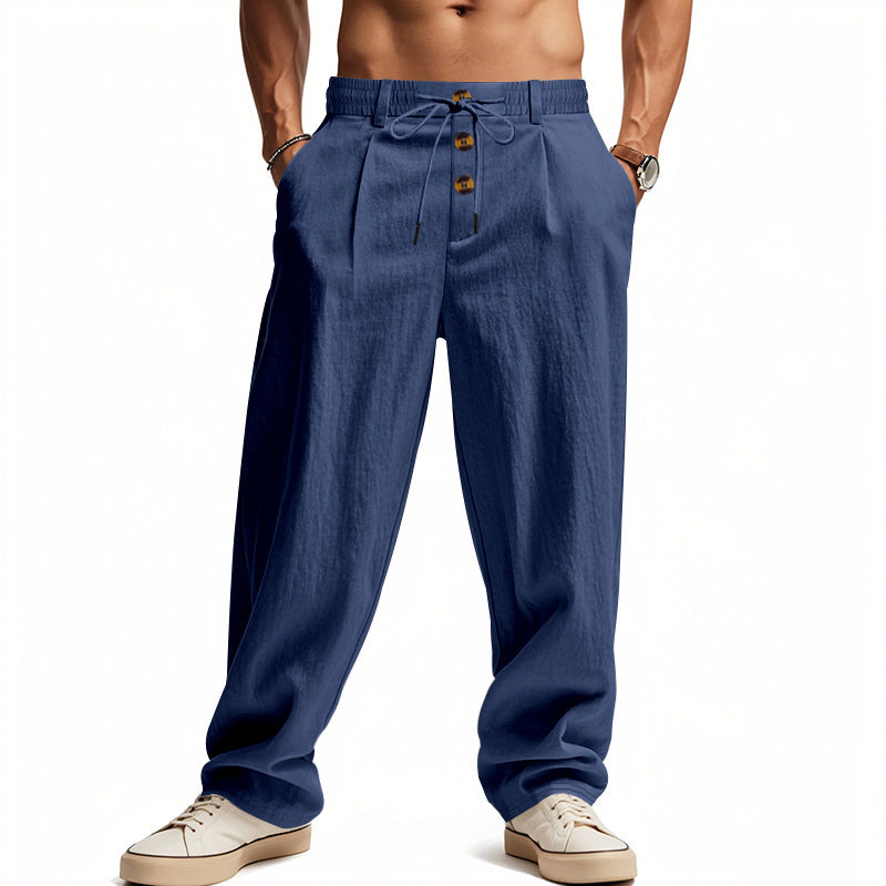 Men's Linen Pants with Breathable & Adjustable Drawstring | Fashion Glam V2