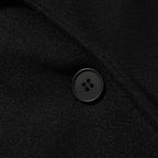 Ladies long coat in a minimalist cocoon cut made of a wool blend with double-breasted button placket Fashion Glam
