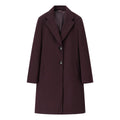 Ladies Elegant Wool Blend Coat in Straight Silhouette with Notched Collar and Piped Insert Pockets Fashion Glam
