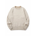 Unisex Soft Mélange Crew Neck Sweater made of Organic Cotton Blend with Boxy Fit and Wide Ribbed Cuffs Fashion Glam