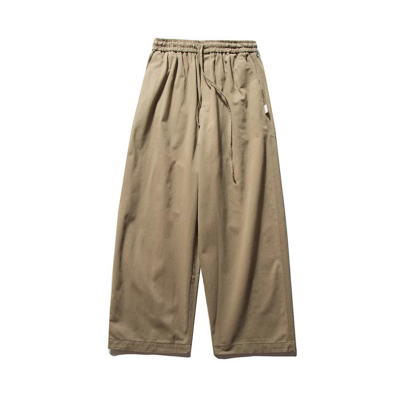 Unisex Wide Culotte Pants with Elastic Waistband and Drawstring Fashion Glam