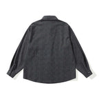Unisex Oversize shirt made of structured wool blend with check pattern and decorative chest pocket Fashion Glam