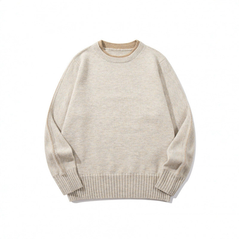 Unisex Soft Mélange Crew Neck Sweater made of Organic Cotton Blend with Boxy Fit and Wide Ribbed Cuffs Fashion Glam