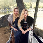 Ladies' shoulder stole made of long-fiber artificial fur with dramatic shaggy collar Fashion Glam