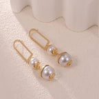 Ladies earrings with elegant pearl design Fashion Glam