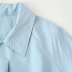 Ladies longer tailored trench coat with tie belt and shirt collar Fashion Glam
