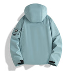Men's Multifunctional Softshell Jacket with Removable Fleece Lining, Tactical Zipper Pockets and Hood Fashion Glam