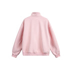 Unisex Lockeres Sweatshirt with short zipper, stand-up collar, and cotton fleece inside Fashion Glam