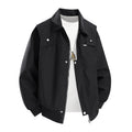Men's Oversize Utility Coach Jacket with Zipper, Snap Placket, and Elastic Cuffs Fashion Glam