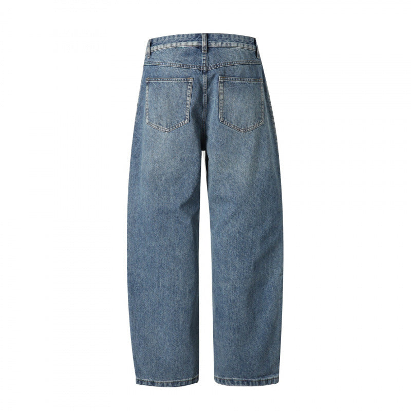 Ladies high-waisted jeans with pleats, straight cut and wide leg Fashion Glam