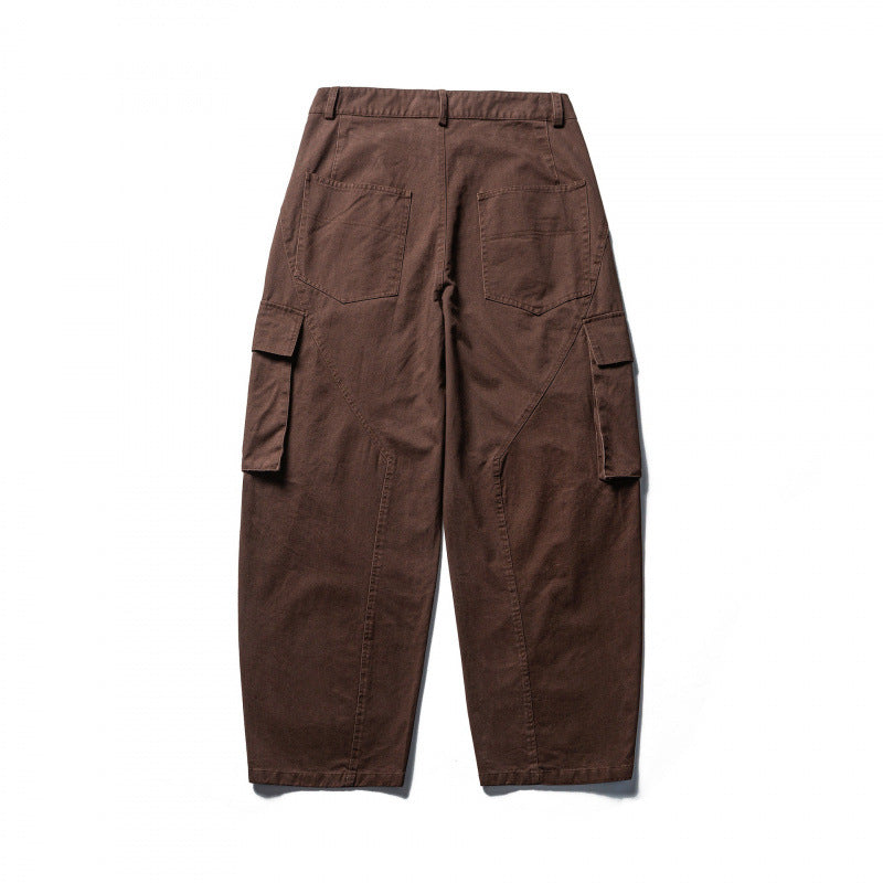 Unisex Wide Cargo Pants in Baggy Cut with Low Crotch, Patch Flap Pockets, and Clean Finish Fashion Glam