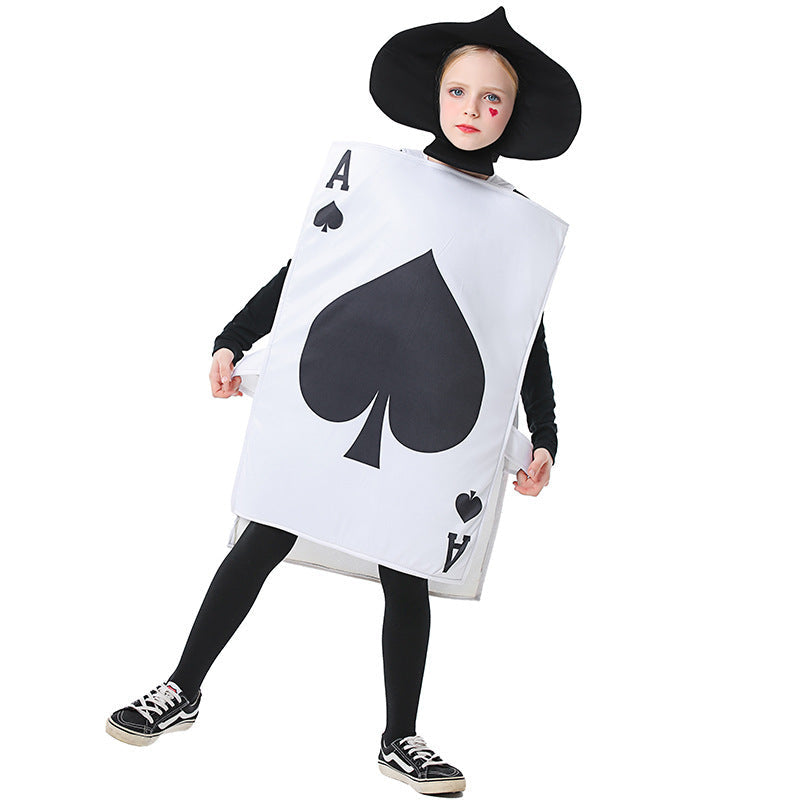 Men's playing cards costume with detailed design and shoulder straps Fashion Glam