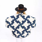 Women's Quilted Patchwork Jacket with Boxy Oversized Silhouette and Wide Kimono Sleeves Fashion Glam