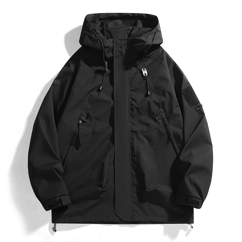 Women's waterproof outdoor jacket with adjustable hood and breathable inserts Fashion Glam
