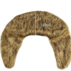 Men's Viking-inspired shoulder cape made of dense faux fur with leather trim and decorative brooch Fashion Glam