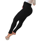 Women high-waisted shaping skinny jeans leggings with double button waistband Fashion Glam