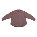 Unisex loose shirt jacket in overshirt cut with rounded hem and slanted flap pockets Fashion Glam