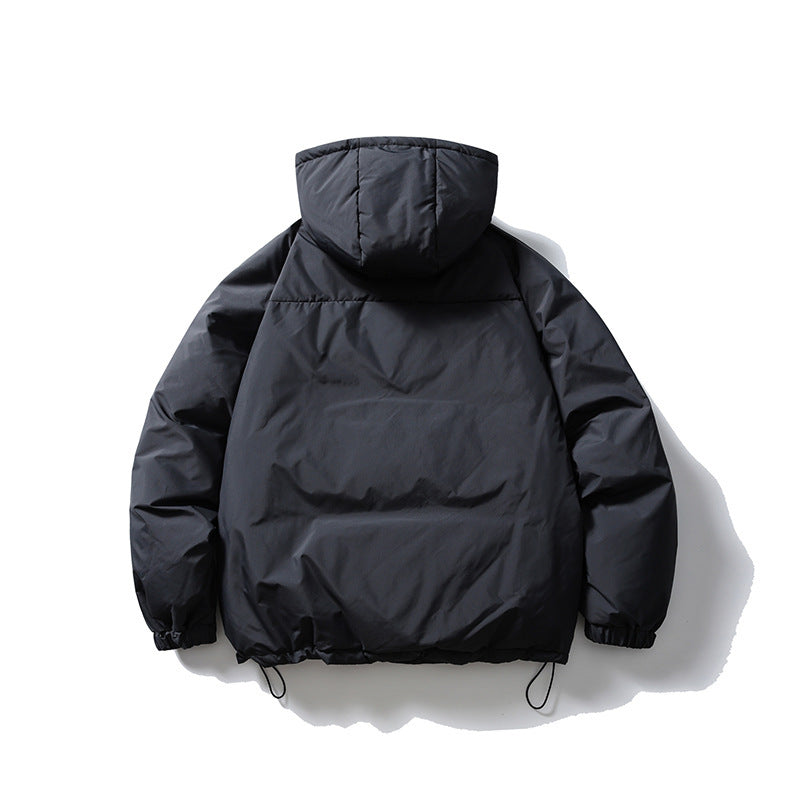 Unisex Padded Hoodie-Anorak with Half Zip, Kangaroo Pocket and Drawstring Fashion Glam