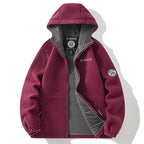 Women's Hooded Fleece Jacket with Teddy Lining and Full Zip Fashion Glam