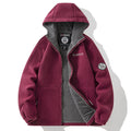 Women's Hooded Fleece Jacket with Warm Teddy Lining and Zipper Fashion Glam