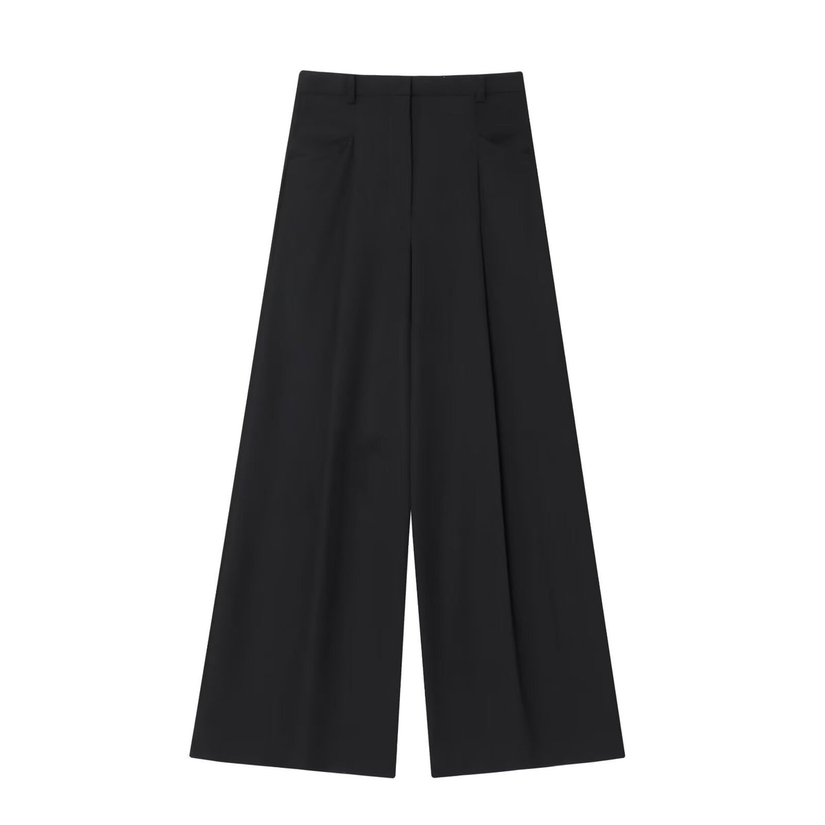 Women's High-Waisted Culotte Pants with Wide Legs, Crease and Stylish Tailoring Look Fashion Glam